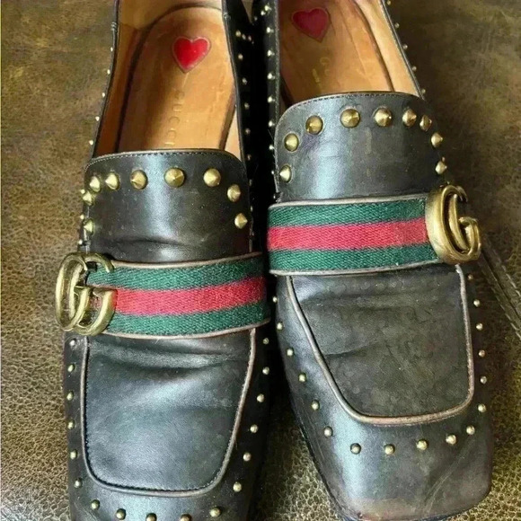 Stunning Gucci leather heeled slides sz 39 - Picture 7 of 7